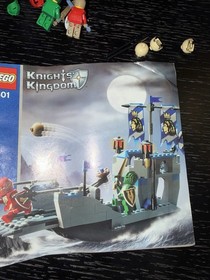 Vintage Lego #8801 Knight's Kingdom Knight's Attack Barge - 100% COMPLETE