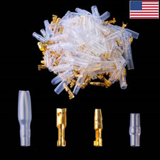 Bullet Connectors 3.5mm Wire Butt Splice Terminals Motorcycle Insulating Sleeve