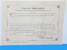 VTG ORIGINAL CERTIFICATE DOCUMENT FOR CLASS RELIC ST JOSEPH SPOUSI BMV 1908