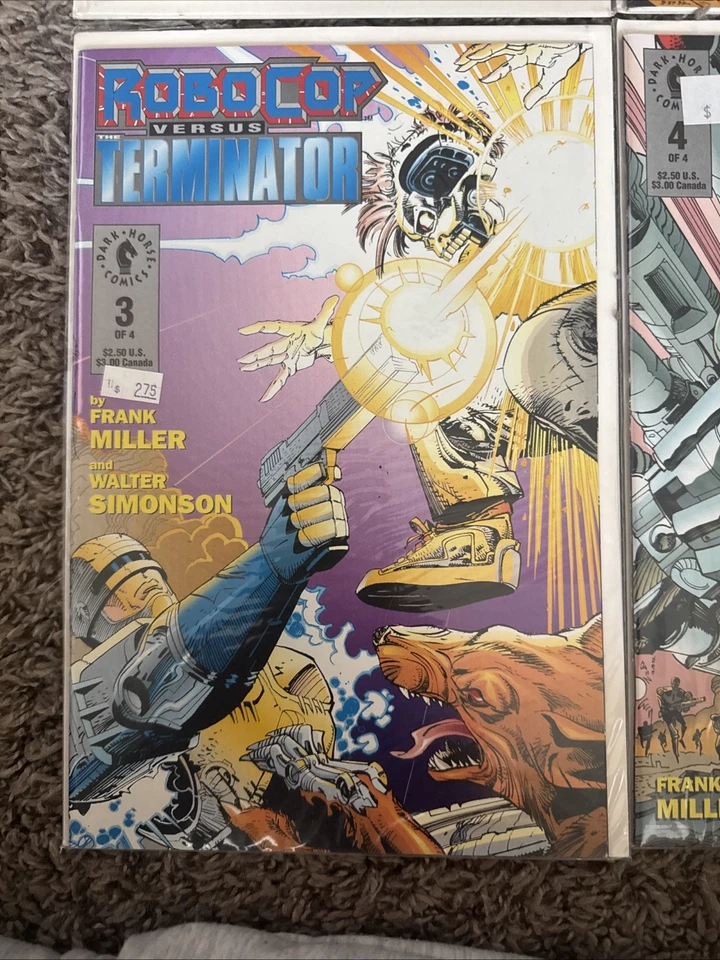 ROBOCOP VS TERMINATOR #1-4 Dark Horse Comics (1992) Complete Set w/inserts - Image 4 of 4