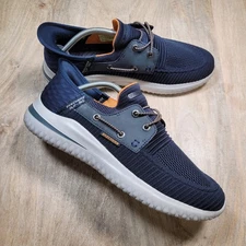 Skechers Slip Ins Shoes Mens Size 10 Delson 3.0 Roth Blue Sneaker Boat Style