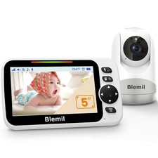 Monitor de bebé 5 pantalla dividida batería de 30 horas zoom panorámico inclinable BL9052 Blemil