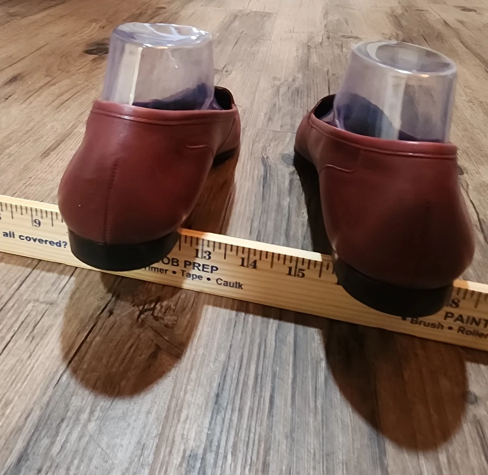 Enzo Angiolini  ‘Liberty’ Burgundy Leather Flats Women's Size 10M Brazil - Image 2 of 4