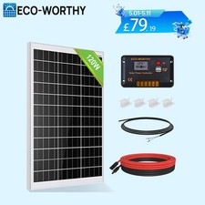 ECO-WORTHY 120W 12V Solar Panel Kit Battery Charger Controller Motorhomes Camper