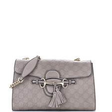Gucci Emily Chain Flap Bag Guccissima Leather Medium