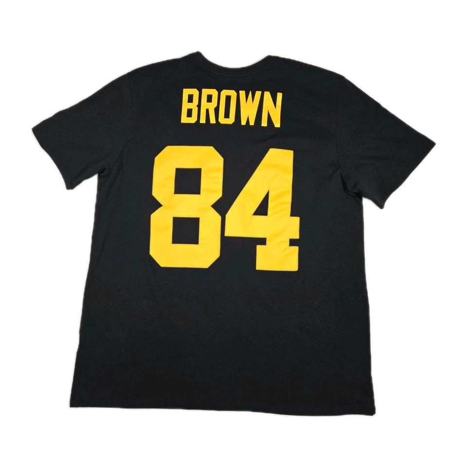 Camiseta Nike DriFit NFL Pittsburgh Steelers Antonio Marrón Negra Para Hombre XL Foto 2 de 4