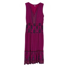 Old Navy Maxi Dress Women's Size Large Fuchsia Pink Sleeveless Pullover Boho