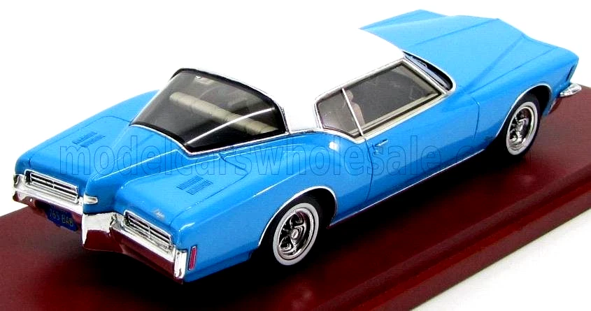 wonderful resin-modelcar 1:43 BUICK RIVIERA COUPE  1971  - blue / white - lim.ed - Image 2 of 2