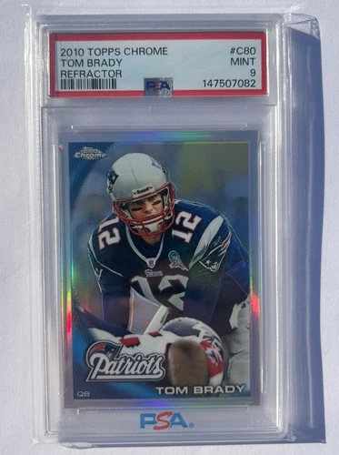 2010 Topps Chrome Refractor #C80 Tom Brady Mint PSA 9
