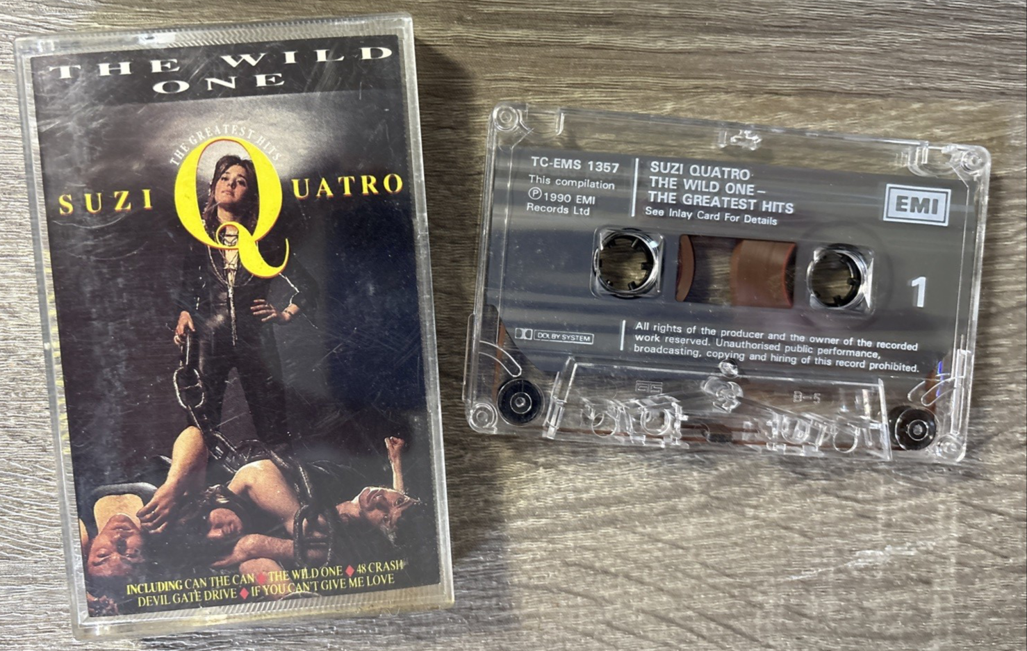 Suzi Quatro - The Wild One : Cassette Album - EMI Records : VGC