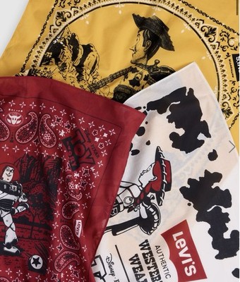 New Authentic Levi's X Toy Story Pixar Disney 3pk Bandana Sold Out