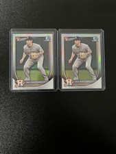 2025 Bowman Shay Whitcomb RC Chrome Red Rookie Redemption #47 (2 Card Lot)