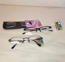 Foster Grant EZ Readers Reading Glasses Lot of 3 Pairs  +1.75 Strength