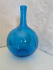VTG Blenko Glass Decanter  627L Turquoise Blue