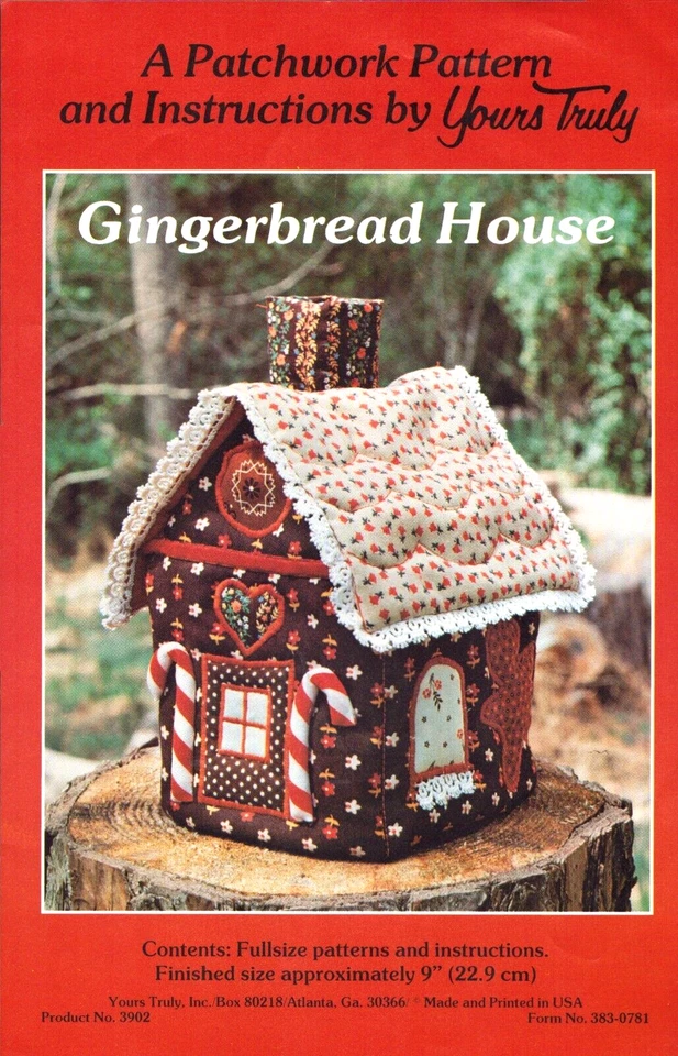 Gingerbread House ~ Applique ~ Approx. 9" Finished ~ By: Yours Truly ~ Complete - Image 2 of 4