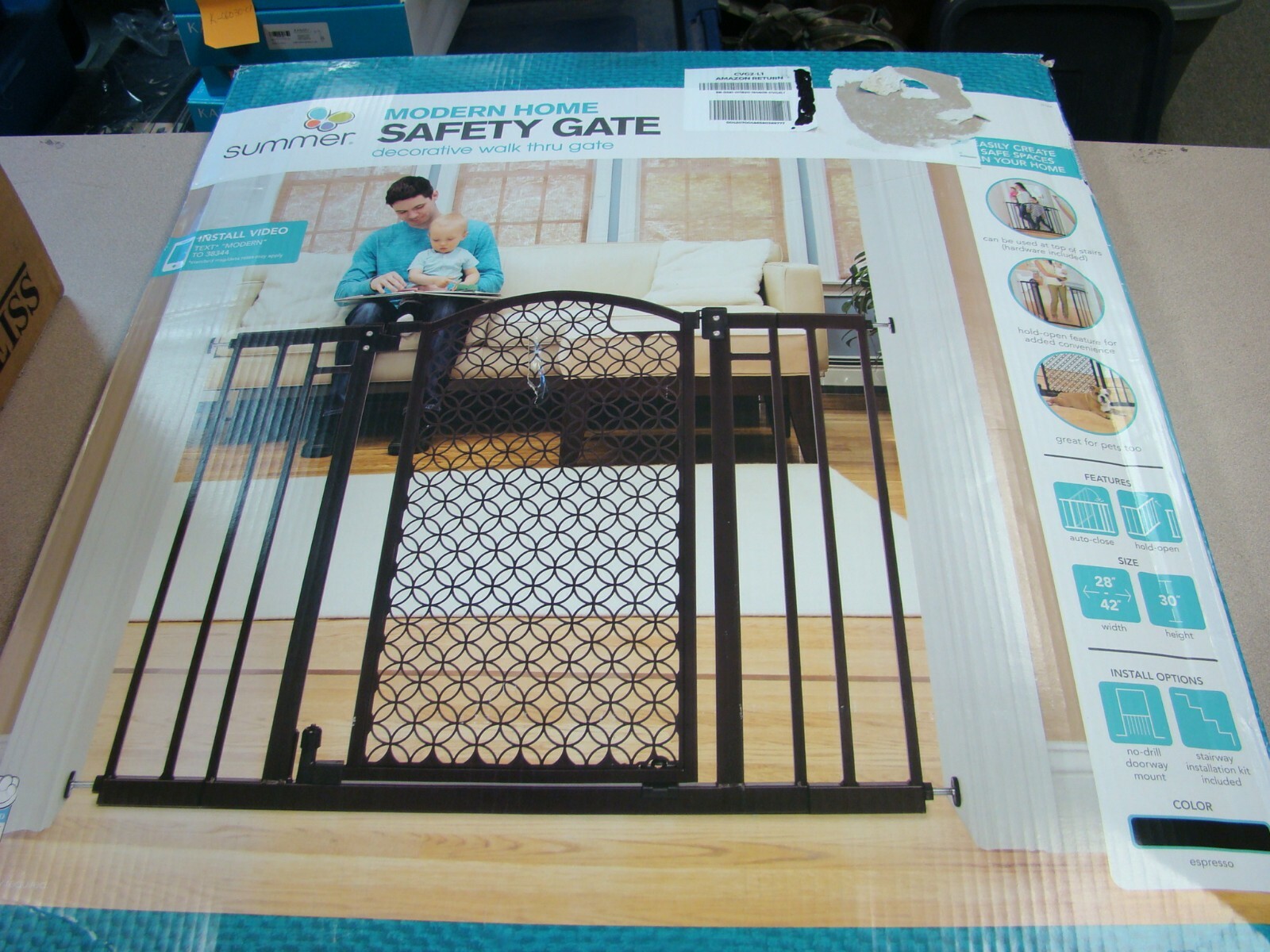 summer infant modern home decorative walk thru gate