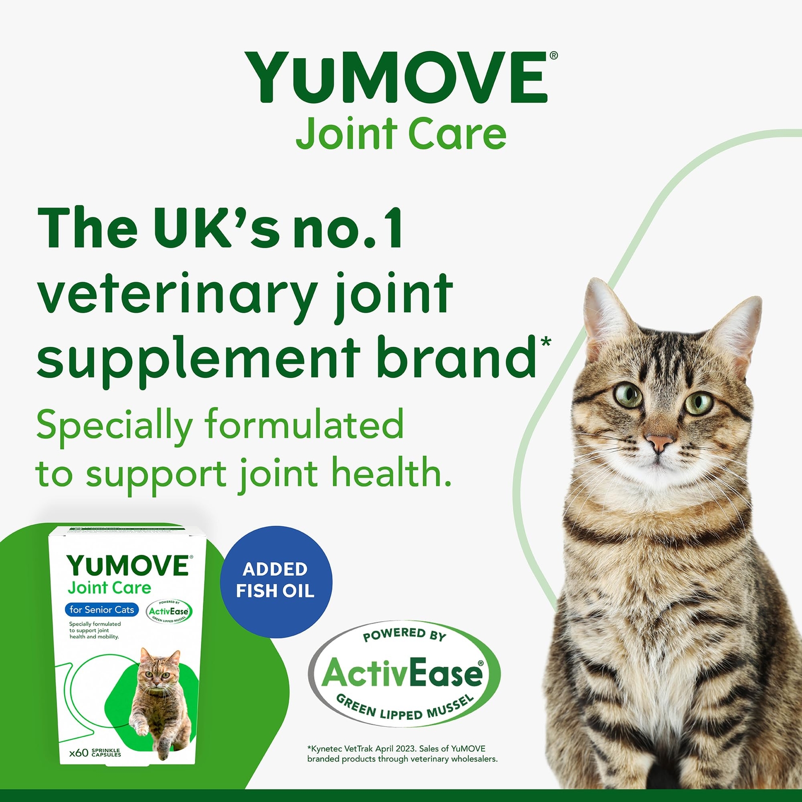 YuMOVE Senior Cat Joint Supplement for Older, Stiff Cats, with