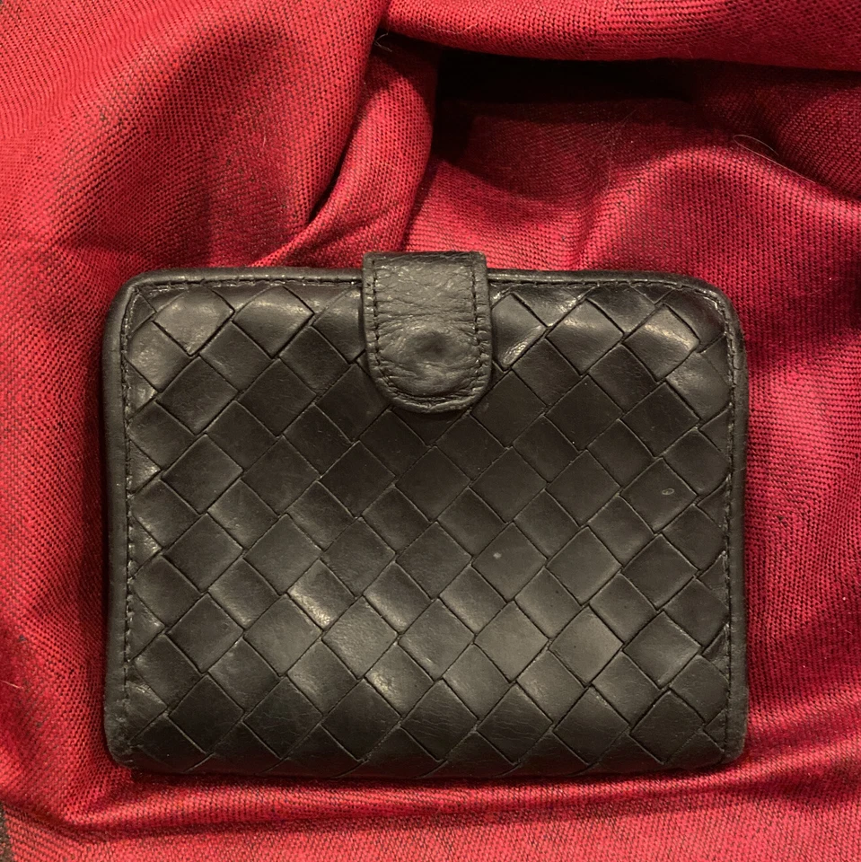 IMPRESIONANTE CARTERA MONEDERO DE CUERO VINTAGE BOTTEGA VENETA ITALIA Foto 2 de 4