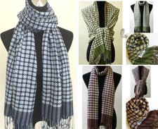 AU SELLER Unisex Tartan Plaids Jacquard Soft Pashmina Warp SCARF/SHAWL SC084