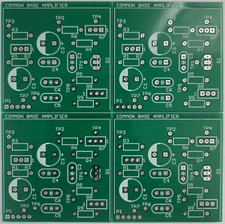 miniPCB 04B-060, PANEL of 4, Common Base Amplifier, Printed Circuit Board