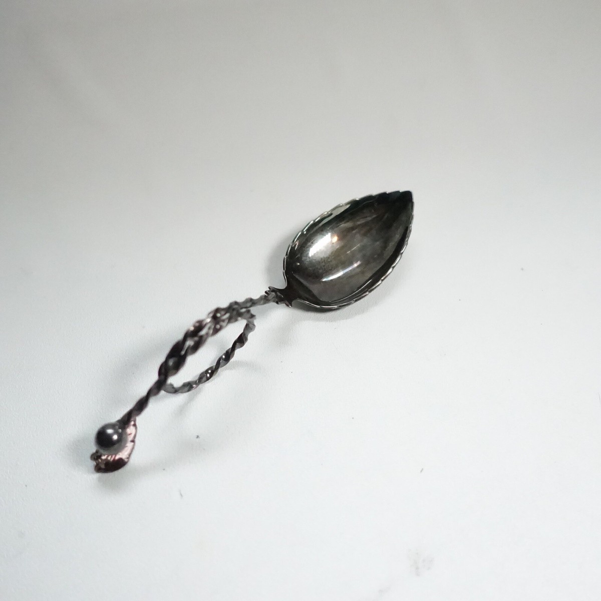 Sylvsmidja Norway J 830S Silver Twisted Rope Handle Ornate Sylvsmidja Norway J 830S Silver Twisted Rope Handle Ornate