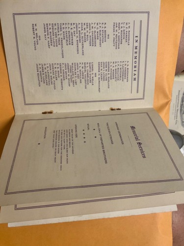 1915 BPOE Elks Memorial Service Los Angeles CA Lodge NO 99 Program Officers List - Picture 6 of 6