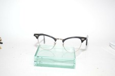 True Vintage AZO-20 Browline Eyeglasses Frames 1/10 12K GF Black Horn-Rimmed
