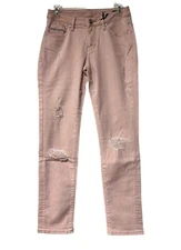 Jag Relaxed Boyfriend Distressed Jeans Pastel Peach Waist