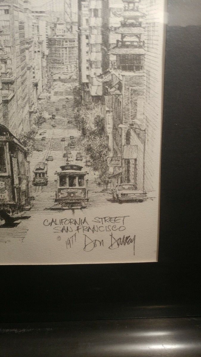 California Street San Francisco 13 x 16 Drawing/Print by Don Davey