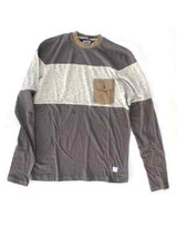 LOST Men's BANDITO L/S Knit CREWNECK - GRY - Size Large - NWT - LAST ONE