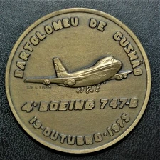 Portuguese Air Transport Commemorative Medal - 4th Boeing 747B - 19 Oct 1975