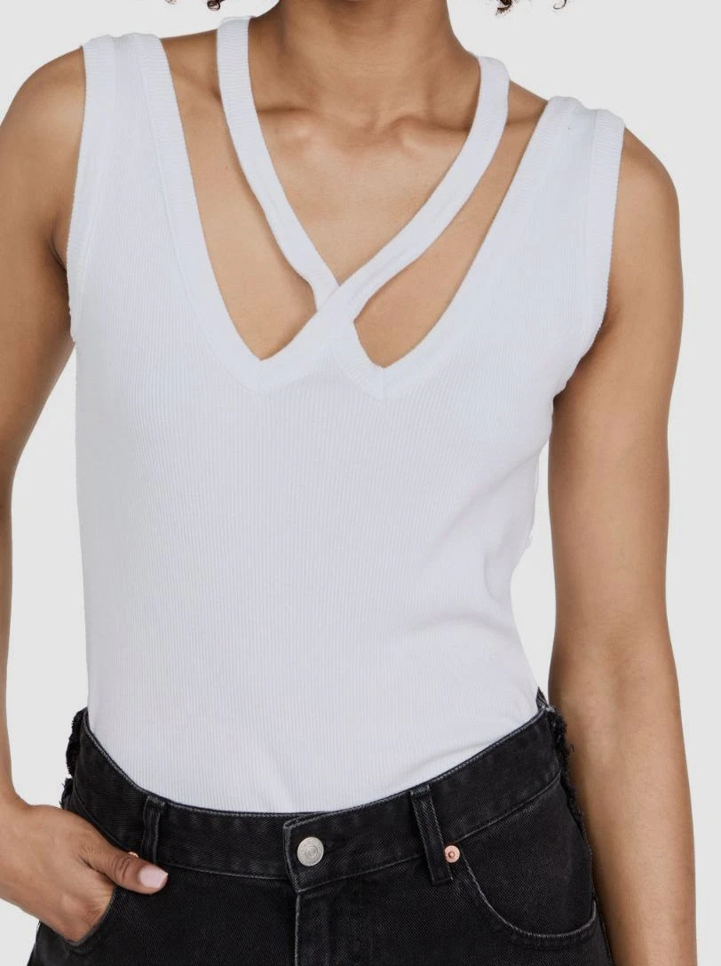 MM6 Maison Margiela Black Low Back Camisole