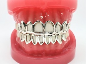 Authentic 925 Sterling Silver Open Face Custom Grillz Yellow Rose Gold Plated Available.