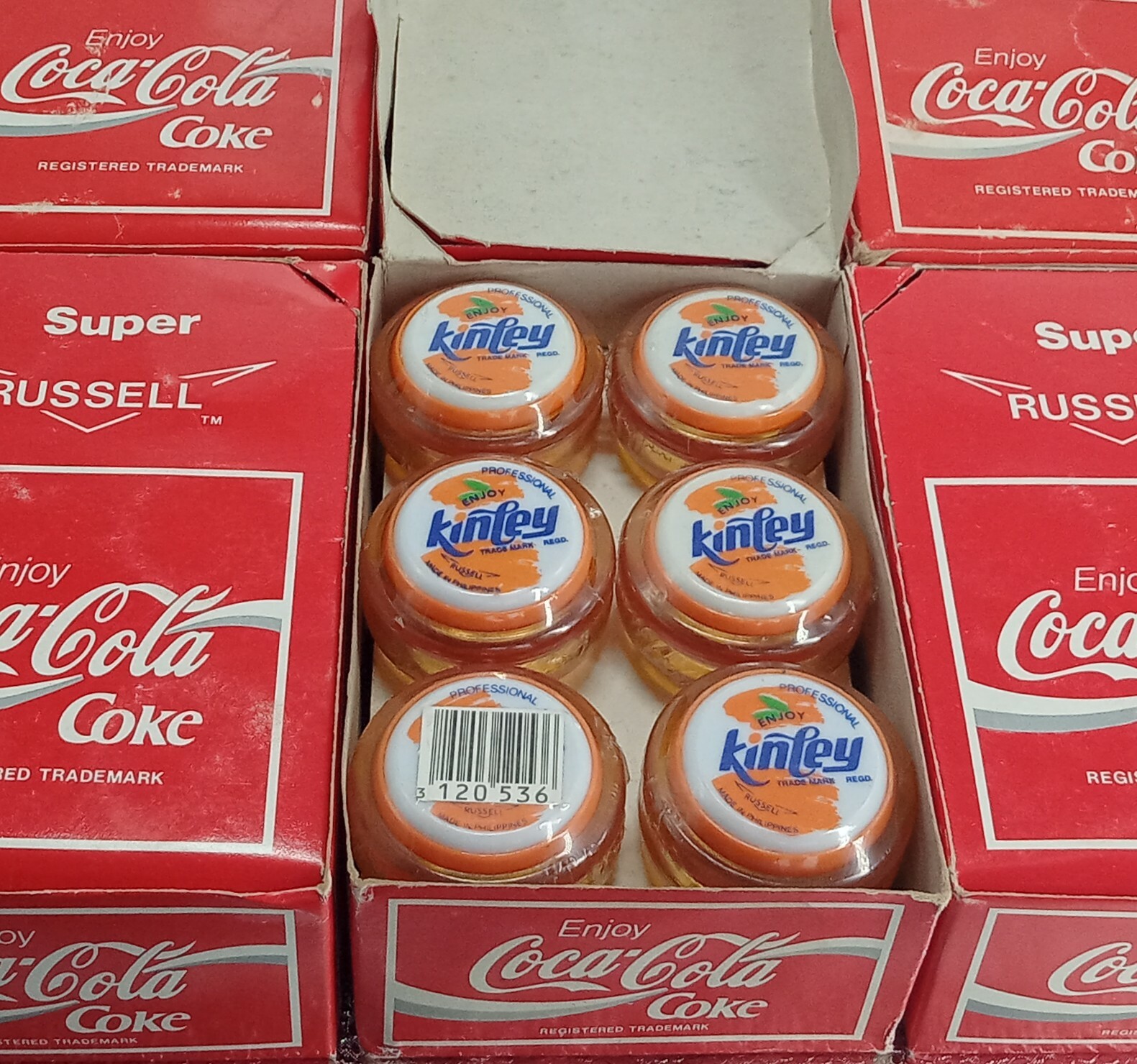 🔴 *RARE* NEW * Genuine Orange Kinley Super Russell Spinner Yoyo Coke Coca Cola - Picture 2 of 3