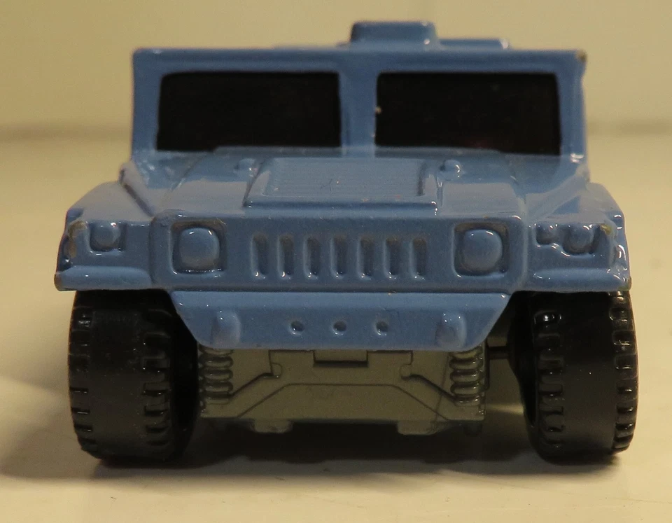 Matchbox 1994 Hummer B TEAM Baby Blue Used Toy 2014 Mattel H1 Military Truck - Image 4 of 4