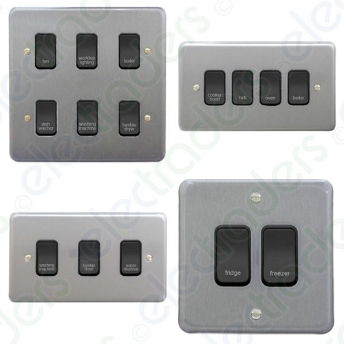 MK Albany Plus Chrome Kitchen Grid Control Switch Components Engraved ...