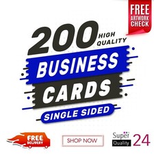 200 Full Colour Business Cards Personalised Printed Business Cards SINGLE SIDED