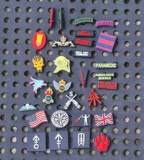 Shoe Charm / clog / water shoe - novelty charm / gem / Fun Rubber Logo logo cust