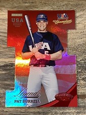 Pat Burrell 2013 USA Baseball Champions Certified Die-Cut Mirror Red /299 #34