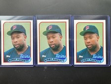 1989 Topps Kirby Puckett Minnesota Twins #650. Error Wrong DOB Lot of (3)