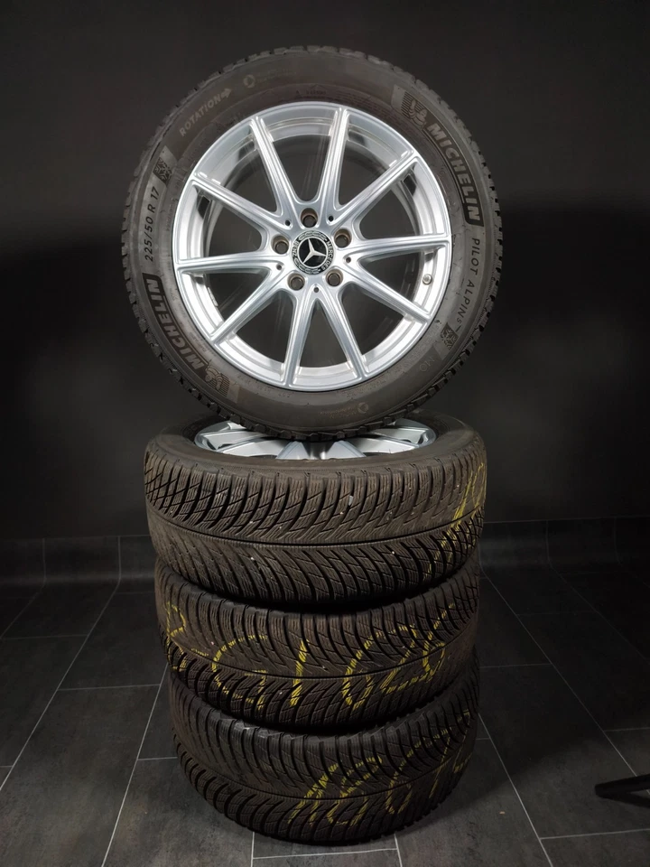 4 Winterreifen 225 50 R17 Mercedes C Klasse W206 17" Alufelgen Winterräder - Bild 2 von 3