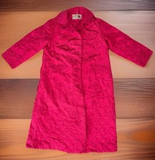 Peony Brand Shanghai China Brocade Robe Pink Satin Long Pockets Kimono 42