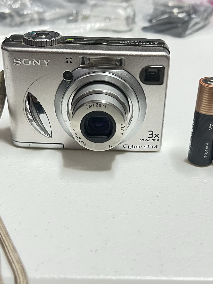 Sony Cyber-shot DSC-W5 5.1MP Digital Camera - Silver for sale