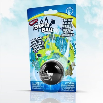 WHAM-O Original SuperBall BLACK Whamo Zectron Rubber Hi-Bounce