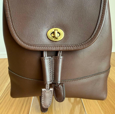 vintage an・an no.5 Vintage COACH 9960 Daypack Mahogany Brown Leather Drawstring Mini