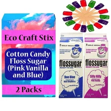 Eco Craft Stix Cotton Candy Floss Sugar -2pk Cotton Candy Floss Sugar (Pink V...