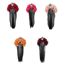 Long Lace Skull Head Flower Headband Women s Halloween Party Costume