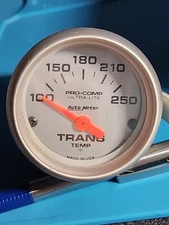 Auto Meter 4357-SP Ultra-Lite Pro Comp Electric Trans Temp Gauge w/2286 adapter