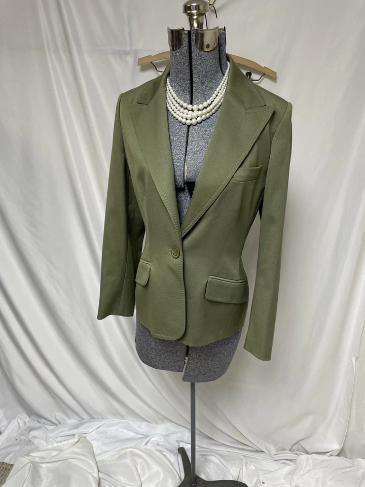 Traje Pantalón Anne Klein Talla Pequeña S Conjunto de Dos Piezas Verde Claro Bolsillos Reales *LEER Foto 2 de 4