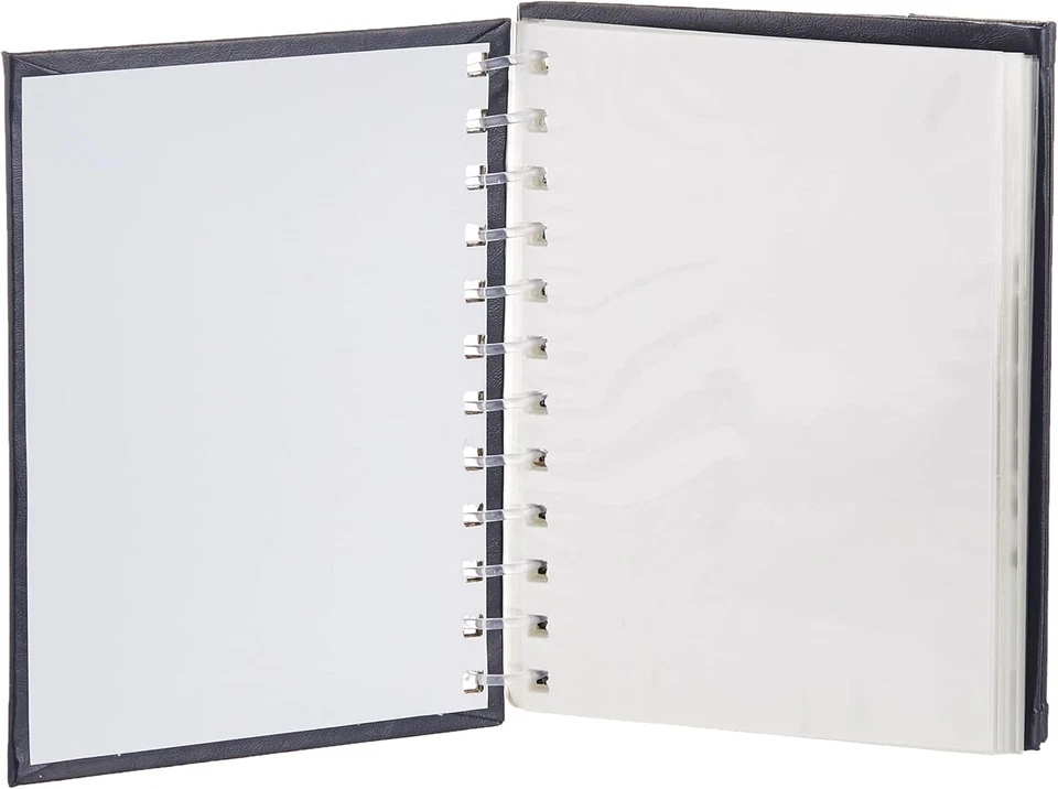 50 Pocket Spiral Bound Leatherette Mini Photo Album Easel for 4 by 6-Inch Prints - Image 3 of 4